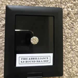 2 carat round Fire&Brilliance moissanite loose stone.